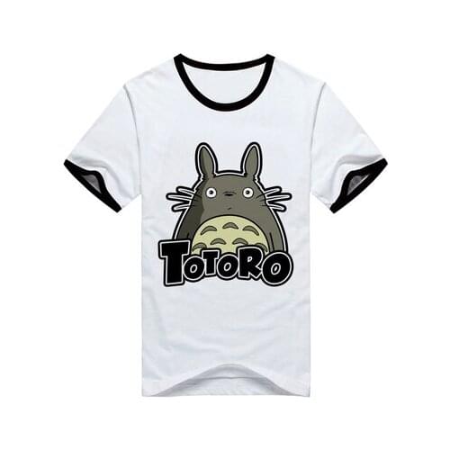 New Anime T-Shirt Totoro Miyazaki Hayao 100% Cotton Short Sleeve Tshirt Tee Shirt Tees