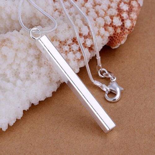 Wholesale P222 fashion jewelry chains necklace 925 silver necklace 925 silver pendant Column Pendant