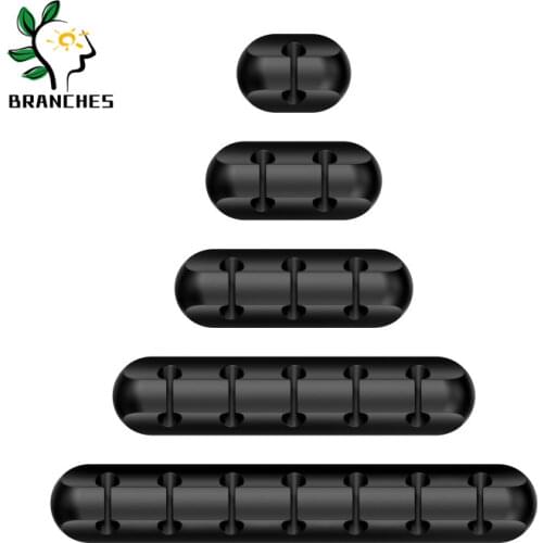 USB Cable Organizer Wire Winder Silicone Tie Fixer Wire Management organizador Cord Clip Office Desktop Phone Cables holder