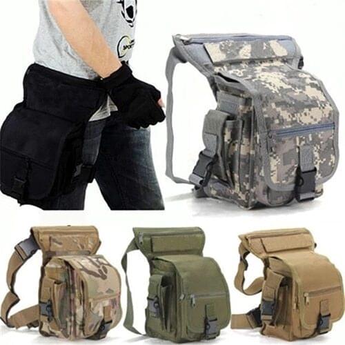 Men Military Tactical Drop Leg Bag Tool Fanny Thigh Pack Hunting Bag Waist Pack Motorcycle Riding Mochila Militar Sport
