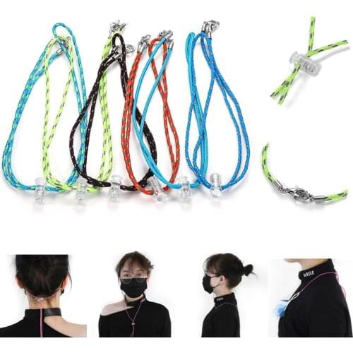 Polyester Mouth Mask Adjustable Elastic Rope Handy&convenient Safety Masks Holder Rope Hang Elastic Cord String for Face Mask