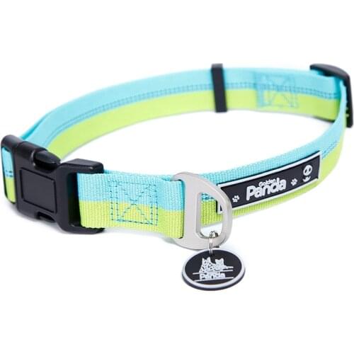 Reflective Pet Collar Strength Nylon Webbing Pet Tracking Adjustable Led Dog Collar For Small Medium Large Dogs