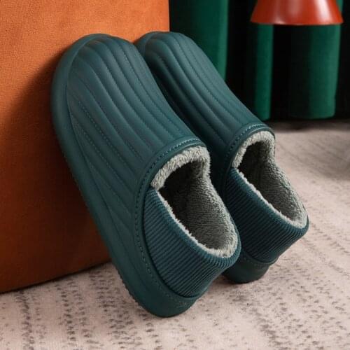 2021 New Cheap Comfortable Soft Warm Slippers Women Thick Bottom High-quality Indoor Non-slip Couples Mens Home Plush Slippers