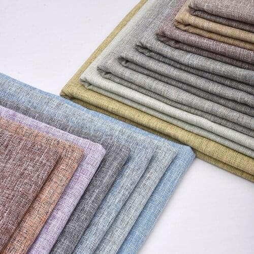 Width 58'' Five Color Fine Linen Fabric By The Meter For Tablecloth Upholster Sofa Material