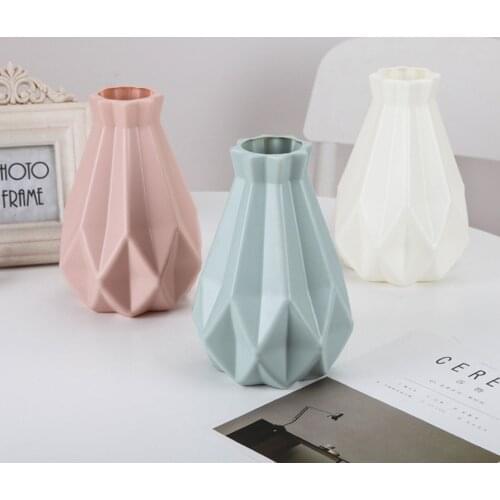Modern Flower Vase Home Flower Arrangement Living Room Origami Plastic Nordic Style Home Decoration Ornament Home Decor