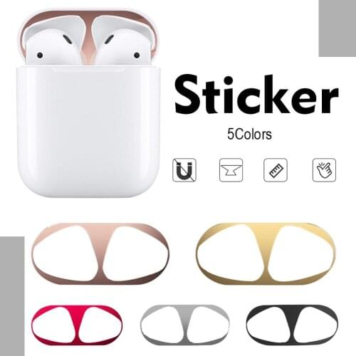 Metal Plating Headset Dust Guard Protection Sticker for Apple AirPods 2 Earphone Inner Cover Dustproof Scratchproof Sticker