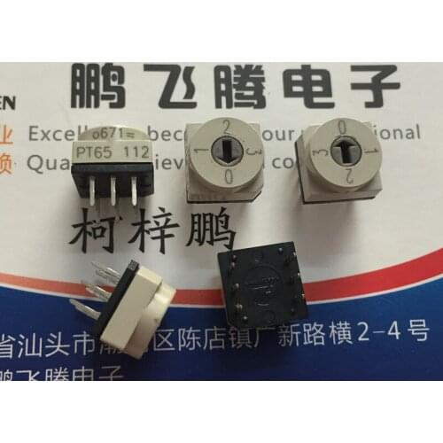 1PCS Original German HARTMANN PT65112 0-3/4 bit rotary coding dial code switch 3:3 positive code one word head