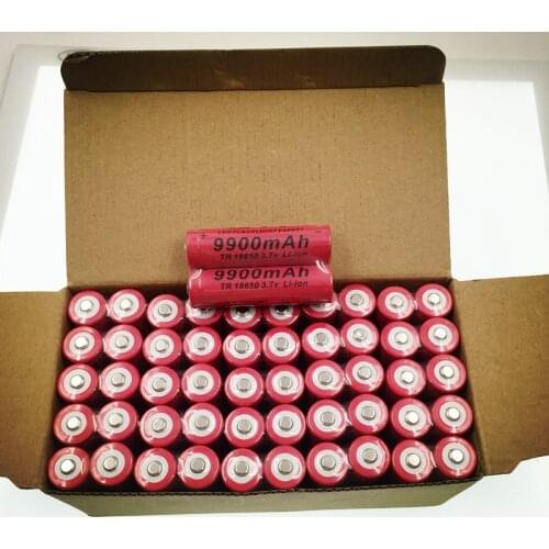 10pcs/lot 18650 battery 3.7V 9900mAh rechargeable liion battery for Led flashlight Torch batery litio battery+ Free Shipping