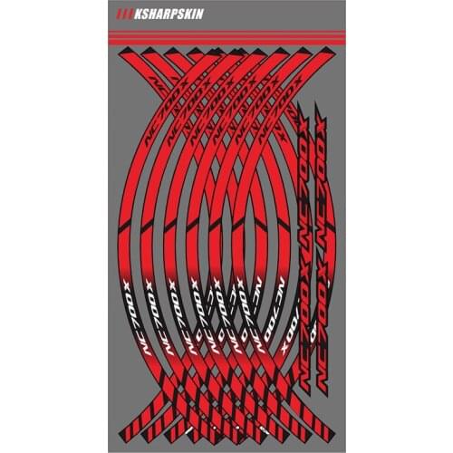 12 Strips Motorcycle Wheel Sticker Reflective Rim Stripe outer Rim Accessory Stickers For HONDA NC700X nc700x pegatinas moto