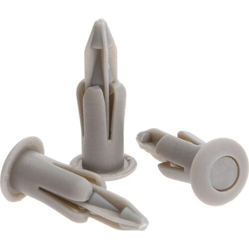 50Pcs Auto Fastener Push Type Shield Retainers Plastic Rivets Clips Bumper Fender Trim Car Clips For Toyota Suzuki 6.3mm Hole