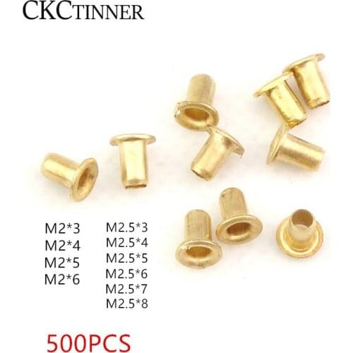 500pcs / lot M2 *3/4/5/6 M2.5*3/4/5/6/7/8hollow copper rivet circuit board via nails, Heloma rivet