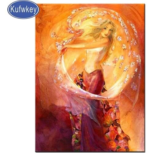 5d girl diamond painting woman 3d Picture diamond mosaic square round diamond Romantic angel embroidery sale