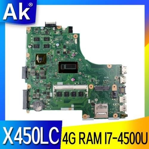 AK X450LC Laptop motherboard for ASUS X450LC X450LD X450LB Test original mainboard 4G RAM I7-4500U GT720M
