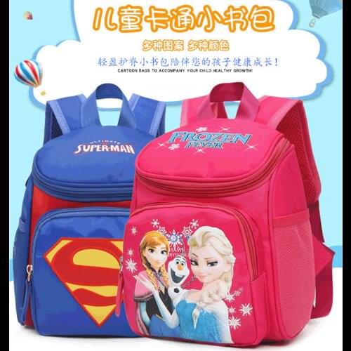 Disney Childrens Schoolbag Boys and Girls Spiderman Characters 1-3-6 Years Old Princess Aisha Baby Backpack