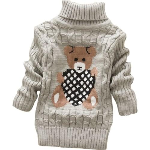 BibiCola Leisure style baby girls sweaters kids boys autumn winter warm outewear sweater infant kids Thicken clothes sweaters
