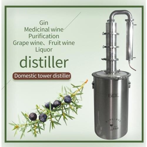 20L/35L/60L Juniper berry distiller home brewing machine brewed gin medicinal liquor brandy hydrolate purification distiller
