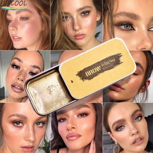 ELECOOL 1PC 3D Feathery Brows Eyebrow Soap Makeup Brow Shaping Kit Lasting Eyebrow Setting Gel Eye Brow Tint Pomade Cosmetic Set