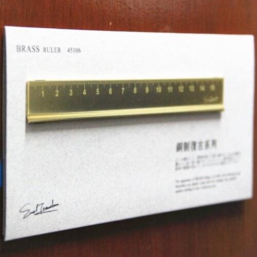ET)ERAL Travelers brass scale ruler. Very beautiful retro travel stationery series. Ancient chinese style stationery no oxidat