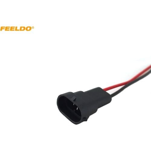 FEELDO 1Pc Car Auto H11 Wiring Harness Socket Wire Connector Plug for Headlights #FD-5455