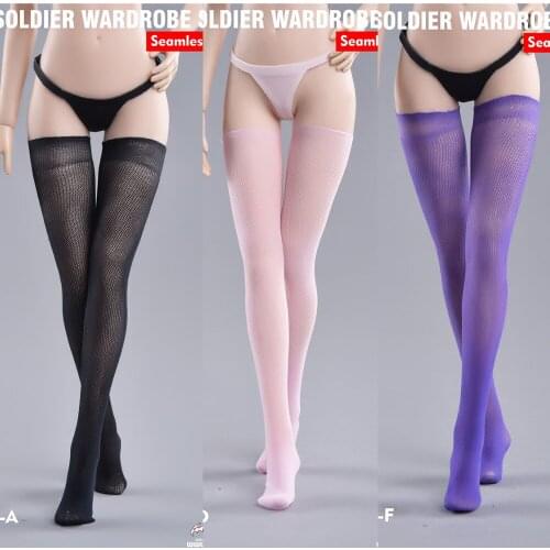 FG-YC-004 1/6 Sexy Female Soldier Clothes Wardrobe Series Seamless Seamless Legs Socks 6 Colors Model for 12'' Body Accessory
