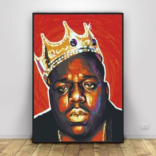 The Notorious BIG Biggie Art Canvas Poster Prints Home Wall Decor Painting Modular picture with frame