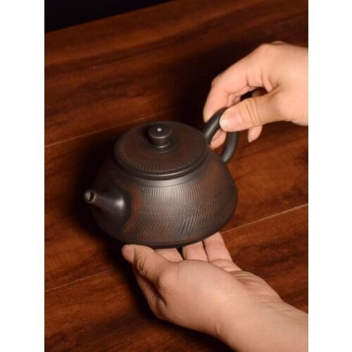 China Jianshui Purple Clay Zitao Pure Handmade Tea Pot Xishi Kettle Teaset Ceremony Tea Accessories Not Yixing Zisha