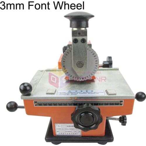 3MM Metal Sheet Embosser Manual Steel Embossing Machine Aluminum Alloy Name Plate Stamping Machine Label Engrave Tool