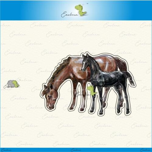 Horses metal cutting dies 2021 new diy molds Scrapbooking Paper Making die cuts crafts