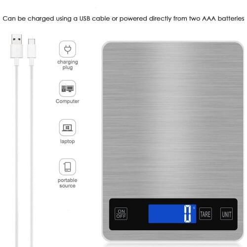 Mini USB Kitchen Scales Electronic Precision Measure Tools Balance Digital Gram Cooking Food Glass LCD Display Kitchen Scales