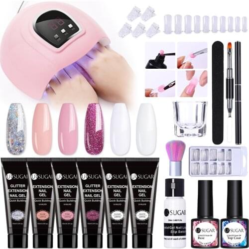 UR SUGAR Extension Nail Gel Kit Lamp Gel Polish Set for Nails Art Gel Glitter For Nail Extension Tool Kit Professional