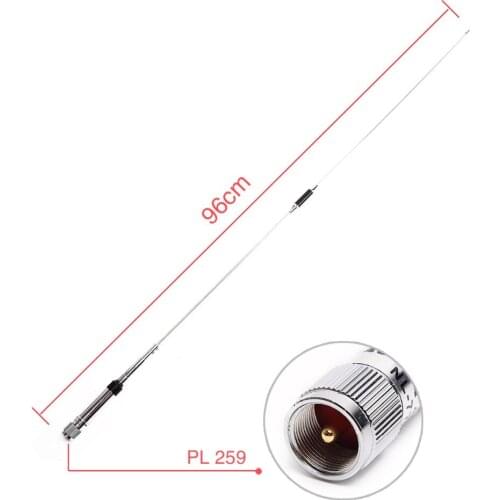 NAGOYA NL-770R Dual Band VHF/UHF 144/430MHz 3.0/5.5 dBi High Gain Amateur Car Radio Mobile/Station Antenna SL16-J/M Male PL-259