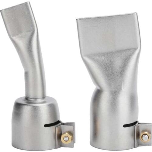 2Pcs Stainless Steel Welding Gun Flat Nozzle 20mm Small+40mm Large Tip For Welder Tool Welding Equipment