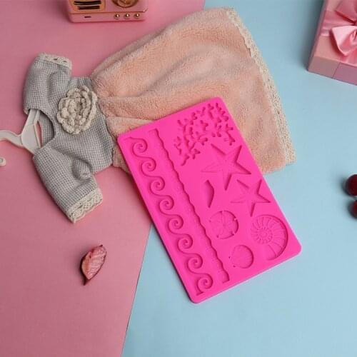 Sugarcraft Ocean Animal Emboss Silicone Mold Fondant Mold Cake Decorating Tools Chocolate Mold 3D DIY