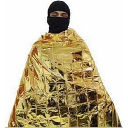 Waterproof Emergency Survival Foil Thermal First Aid Rescue Blanket Tent gold and silve 400 pcs/lot