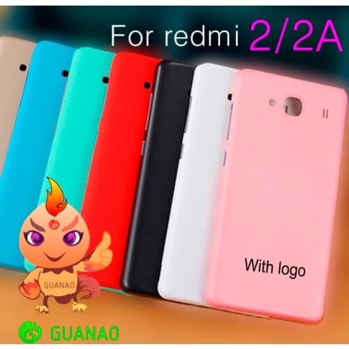 AAA Redmi 2 back Housing For Xiaomi Redmi2 Back Cover Case Battery Rear Door with Power Voluem Button For Redmi 2 Battery Cover