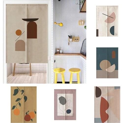 Kitchen Door Curtain Partition Curtain Windbreak Half Panel Curtain Bedroom Toilet Geomantic Curtain Blackout Curtain