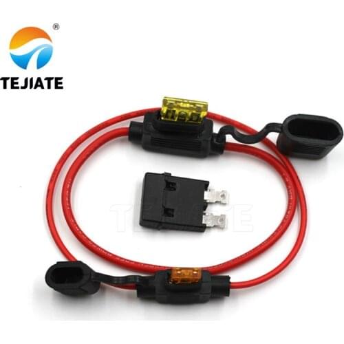 1pcs Waterproof Auto Inline Mini In-Line Fuse Holder Small Waterproof Harness Seat With Line Fuse Box 30CM Medium, please