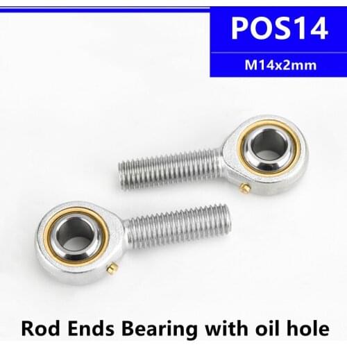 10Pcs POS14 M14x2mm Fish Eye Rod Ends Bearing Male Thread Universal Knuckle Ball Joint