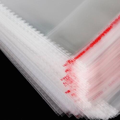 100pc/pack 9x17cm Self Adhesive Bags Plastic Bags Jewelry Products Packaging Bags