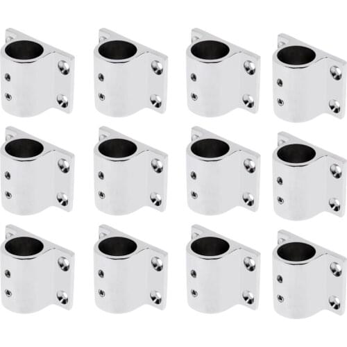 10xBoat Hand Rail Fitting 90° 1'' Rectangle Stanchion Base - Stainless Steel