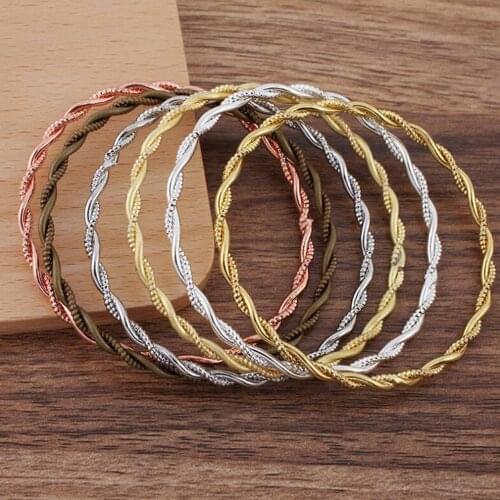 30pcs Fashion 60mm Closed Charming Bangle Korean European and American Wire Wrapped Bangle Wrist Bracelet