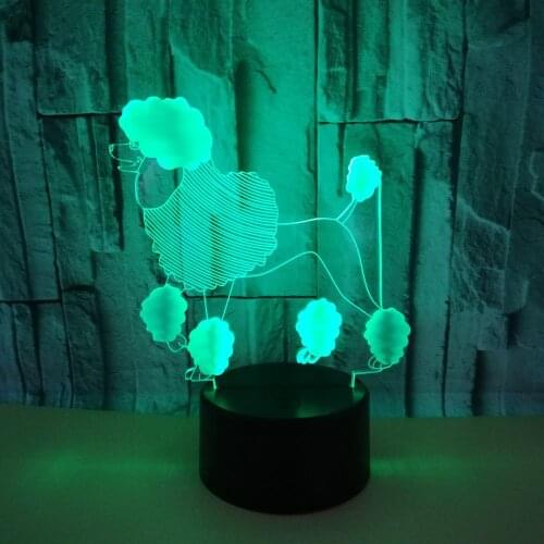 Dog 3d Lamp 7 color Touch Remote Control 3d Led Visual Moderne Desk Lamp Gift 3d Ambient Small Table Lamp