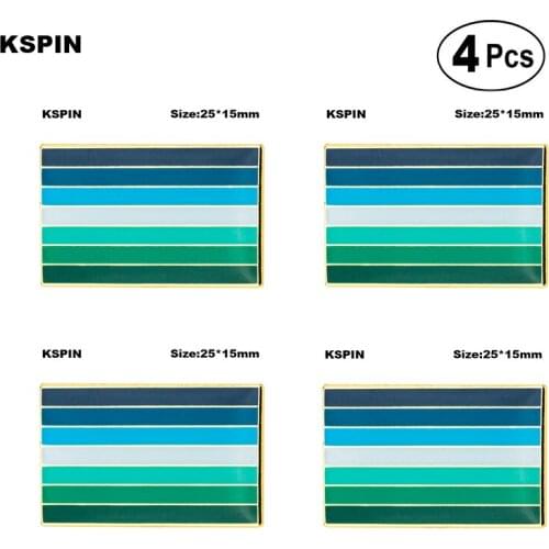 New Gay Pride Flag Lapel Pin Flag badge Brooch Pins Badges 4Pcs a Lot