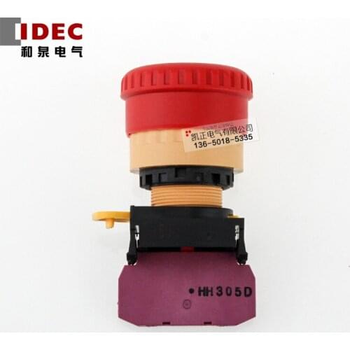 5 pieces IDEC brand new genuine Izumi button 22mm emergency stop switch YW1B-V4E01R 1 normally closed