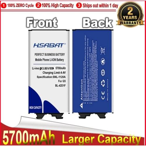 HSABAT BL-42D1F Battery for LG G5 H850 H820 H830 H831 H840 H868 H860N H860 LS992 US992 F700L F700S F700k VS987 phones
