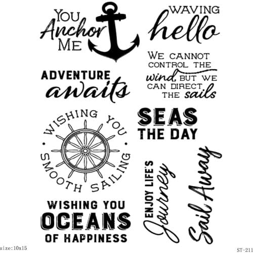 AZSG Compass Anchor / Wishes Clear Stamps For DIY Scrapbooking Decorative Card making Craft Fun Decoration Supplies 10x15cm
