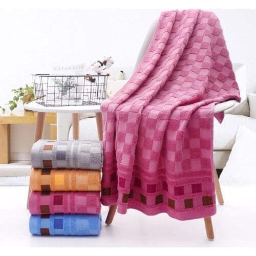 Plaid Bath Towel Soft Shower Bathroom Striped Thick 100% Cotton Home Hotel Spa Towels for Adults Kids Handtuch Toallas