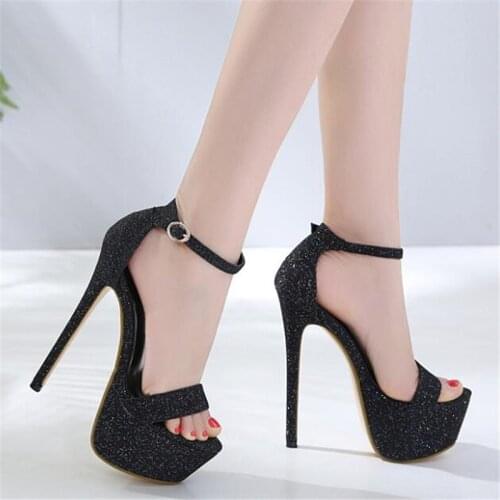 2019 summer new 16cm cents hate high high shoes super high heel stiletto waterproof platform-1 sexy sandals