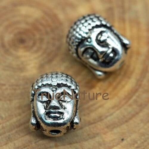 Full Kong Buddha Beads Jewelry Zinc Alloy Meditation Buddha Head Spacers For Jewelry Healing Beads In 9*11 mm BE5735