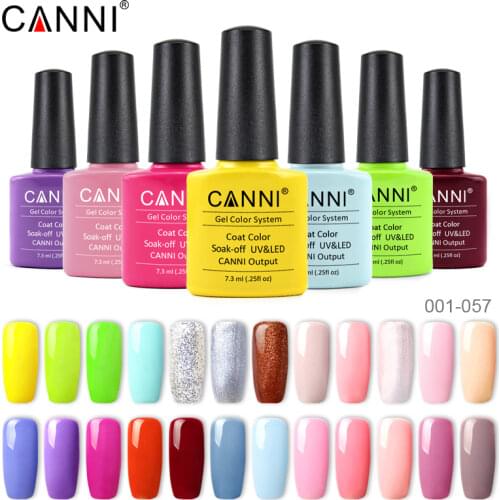 CANNI Gel Nail Polish Color 001-127 Paint Long Lasting Soakoff High Quality Salon Base Coat Topcoat LED UV Nails Gel Lacquer